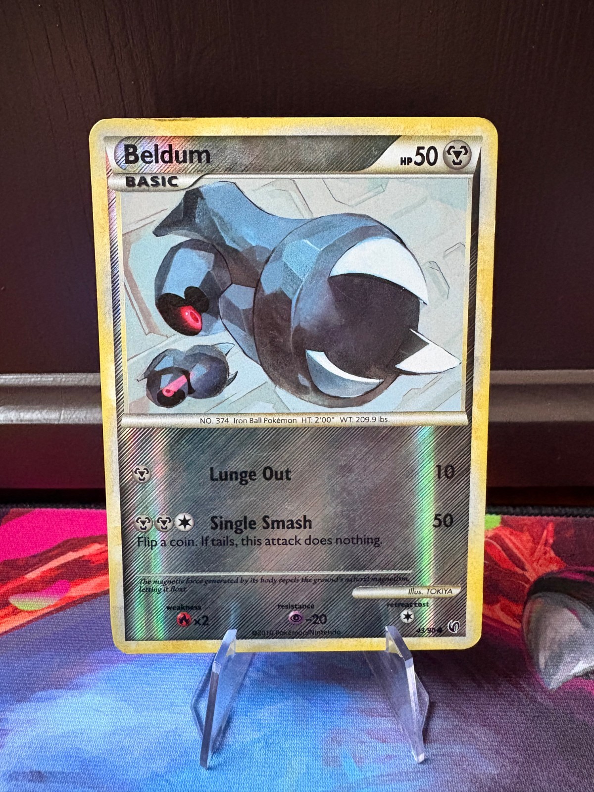 Beldum 43/90 -  Pokemon TCG HGSS: Undaunted - Common - Reverse Holo - LP