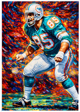 NICK BUONICONTI * Miami Dolphins * FOOTBALL * Illustrated Art Card * ATC ACEO