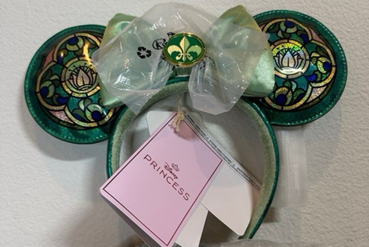 NWT Loungefly Disney Stained Glass Princess Backpack Mouse Ears STUNNING TIANA Loungefly Disney main image 2