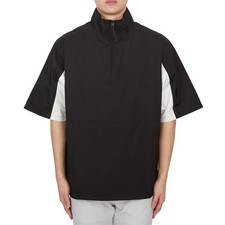 Malbon Golf Evergreen Men's Short Sleeve Anorak ME0038 BLK 125343259