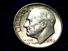 SILVER ROOSEVELT DIME: 1954-P IN ABOUT UNCIRCULATED CONDITION!