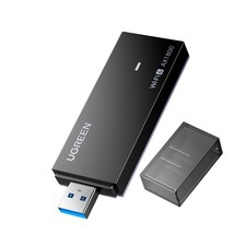 UGREEN AX1800 WiFi Adapter for Desktop PC, USB 6 Dongle with Black