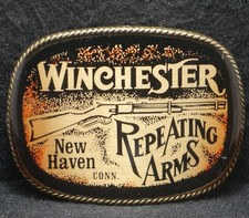 XB27101 NOS VINTAGE 1970s  WINCHESTER  NEW HAVEN REPEATING ARMS BELT BUCKLE