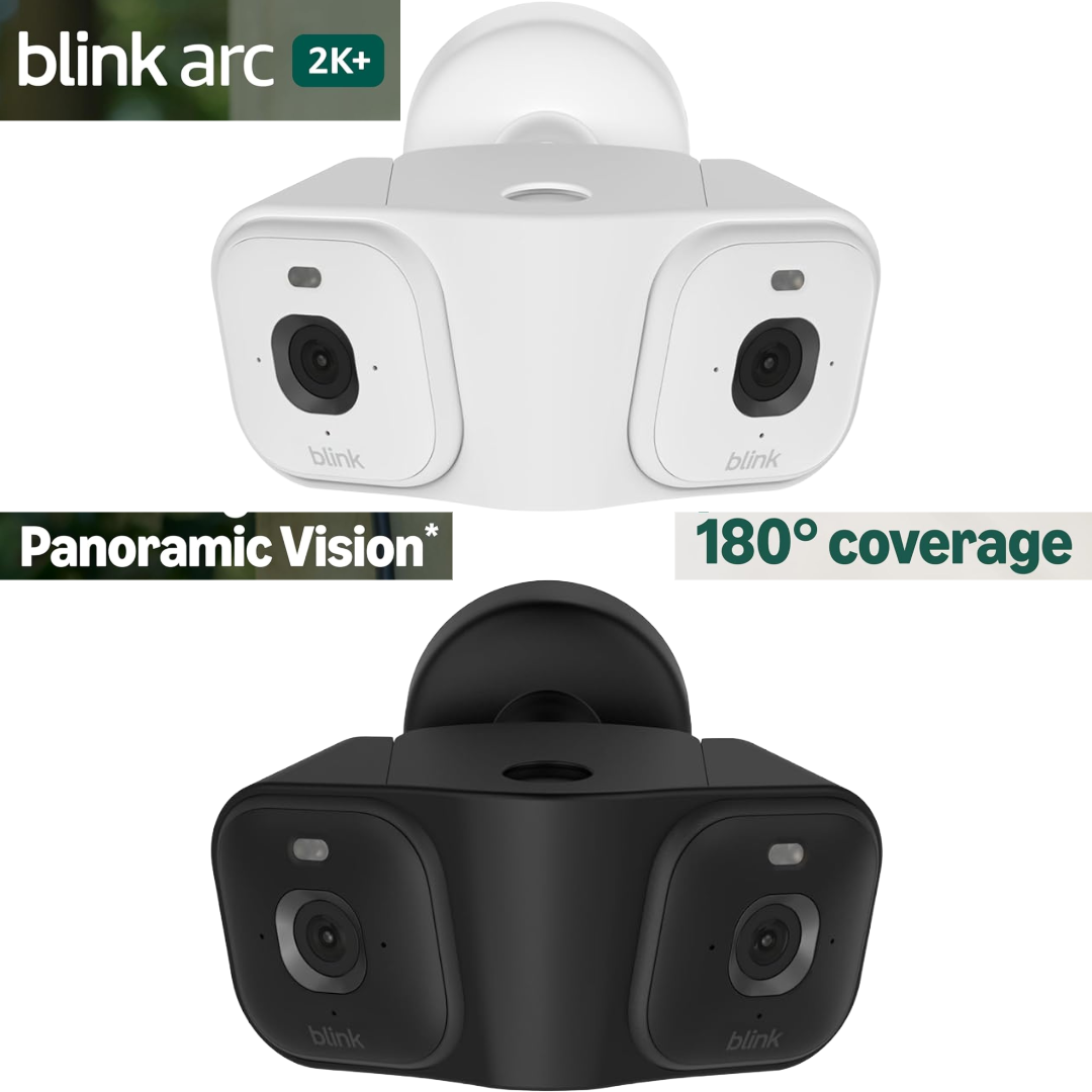 New 2025 Blink Arc 2K+ Plug-in 180° Panoramic Vision w/ 2 x Mini