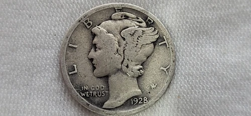 1928 D Mercury Dime in Very Good Condition