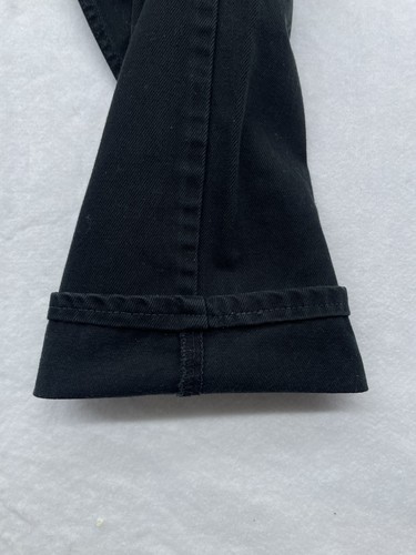 Pantalones de mezclilla negros Levi’s 751 pierna recta cremallera mosca lengüeta roja en muy buena condición para hombre W32 L27 - Imagen 15 de 16