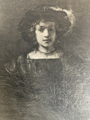 Rembrandt Fils Titus Gravur 1890 Porträt Junges Kind Alte Kunst