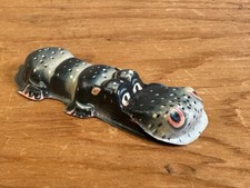Vintage 1940  s-1960  s molded plastic hippopotamus toy/figure 3" Long