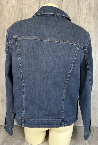 Croft & Barrow Jean Jacket Blue Denim Button Up Women’s Size Large - Picture 3 of 18