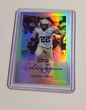 2016 Leaf Metal Draft NELSON SPRUCE #BA-NS2 Rookie AUTO - FOOTBALL CARD 
