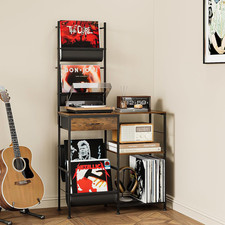 Record Player Stand with Vinyl Storage for 300 Albums Turntable Table with Drawe