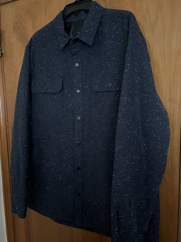 Marc Anthony Peacoat Jacket Men’s Large Navy Blue Slim Fit Midnight Stars New - Picture 3 of 15