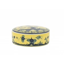 NEW Richard Ginori Oriente Italiano Collection Round Lidded Box Citrino
