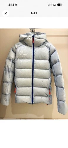 Mammut Men’s Broad Peak IN Hooded Down Puffer Jacket Blue Size M - product listing photo