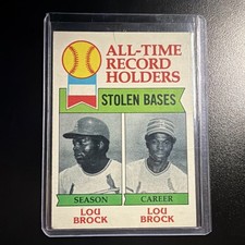 Topps 1979 Lou Brock #415 St. Louis Cardinals All-Time Record Holders Card