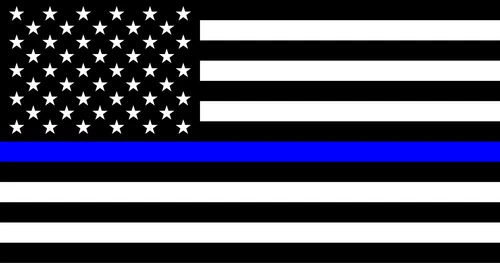 Thin Blue Line USA American American Police Flag Self Adhesive Vinyl Sticker