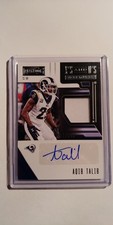 2018 PLAYBOOK X'S AND O'S AQIB TALIB JERSEY AUTO #'D 087/149 LOS ANGELES RAMS