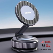 Magnetic Car Phone Holder for Magsafe, Alloy 360 Folding Cell Car Carbon Fiber