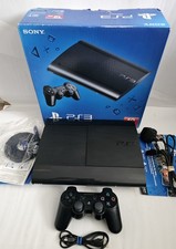 Sony PlayStation 3 Super Slim Black Console 12GB Boxed PS3