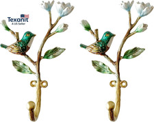 Vintage Bird Shaped Decorative Wall Hooks Rack Hangers for Hanging Clothes Coats