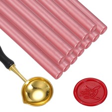 12 Pcs Wax Seal Sticks, Glue Gun Sealing Wax Sticks with Spoon, Cherry Red