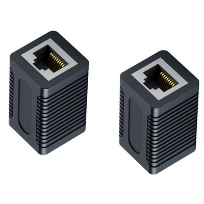 Pack of 2PCS RJ45 Ethernet Couplers Metal Shielded Connectors for CAT6 CAT5e
