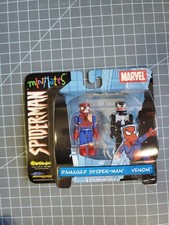 Marvel Minimates Damaged Spider-Man & Venom 2 Pack Diamond Select Art Asylum