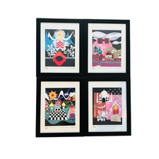 Mary Blair It's A Small World Nordstrom Art Prints Set of 4 Disney Framed Childs