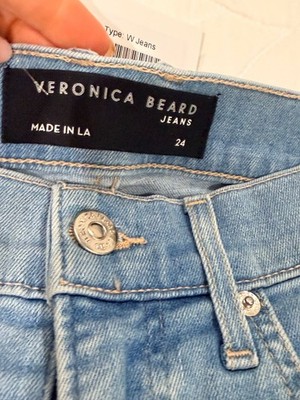 Veronica Beard Carly Kick Flare High Rise Light Blue Wash Jeans - Waist 24