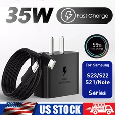 Cables Super 35W PD Power Adapter Duo Wall Charger For Samsung S21 /S23 /S22 S20