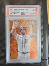 2023 Topps Chrome Update Riley Greene RC  Celebracion Orange Ref PSA 9 POP 4