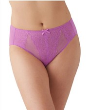 NWT Wacoal Retro Chic Brief Panty SM 841186 Purple Chantilly Lace 117486