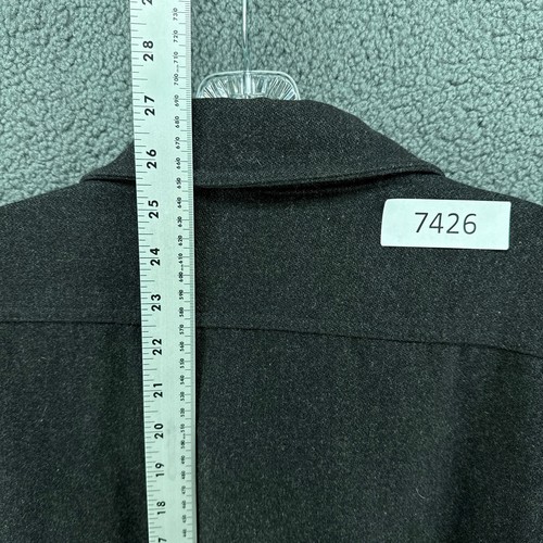 Members Only Wool Blend Bomber Jacket Mens 42 Large Black Gray Flap Pockets - Picture 9 of 9