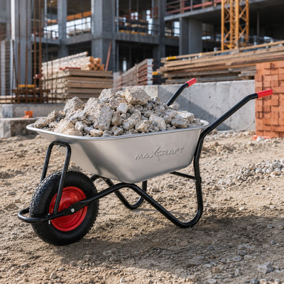MAXCRAFT Schubkarre Gartenkarre Bauschubkarre Transportkarre Garten 250 kg 100 L