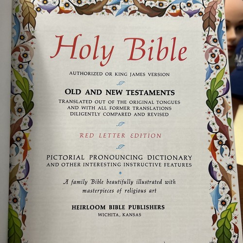 Heirloom Family Holy Bible, KJV, Red Letter and Master Reference Edition 1971 - Picture 7 of 15