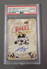 2023 NSCC Matt Boldy Top Shelf Rookie Auto PSA 10 05/50