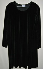 Women's K.C. SPENCER Black Velour Dress Size 22W