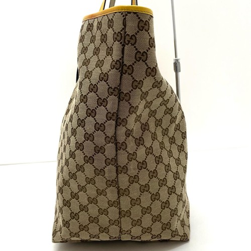 GUCCI Guccioli Oliver Pug Dog Canvas Large Tote Bag 212373 492783 - Picture 4 of 12