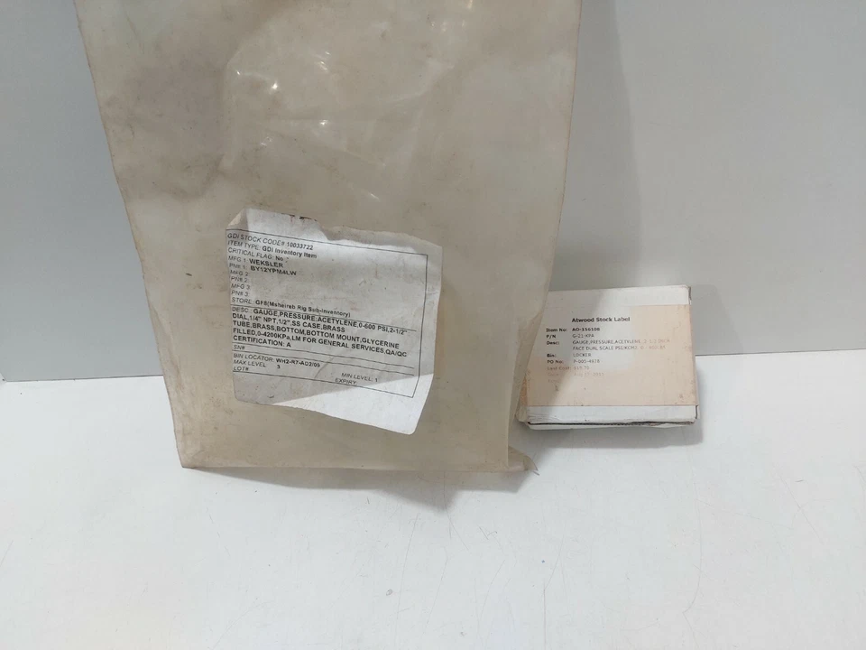 Weksler BY12YPM4LW Pressure Gauge 0-600 PSI, 1/4" NPT - Image 3 of 4