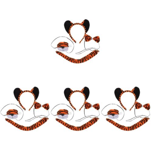  4 Sets Animal Ears for Cosplay Toddler Suits Tiger Dress up Child Decorations - Picture 1 of 12