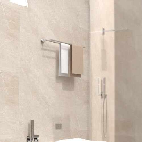JASSFERRY Double Towel Rail (600MM) Wall Mounted Bar Chrome Polish - Picture 5 of 7