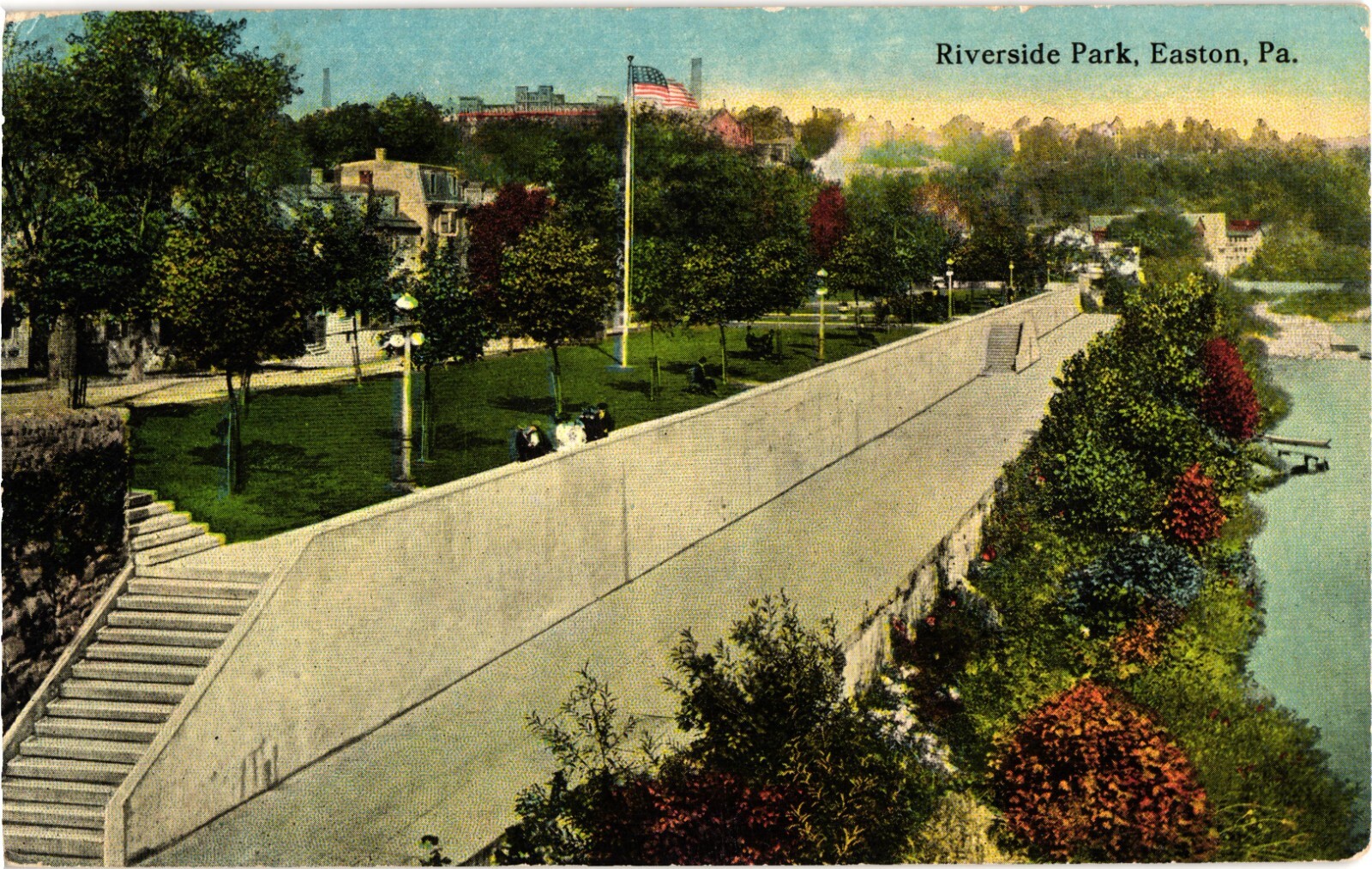 Riverside Park Easton PA Divided Postcard 1910s eBay