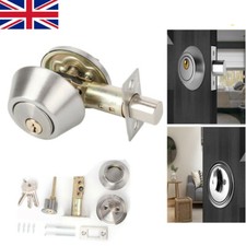 Stainless Steel Single Cylinder Dead Bolt DeadBolt Door Lock with 3 Keys UK