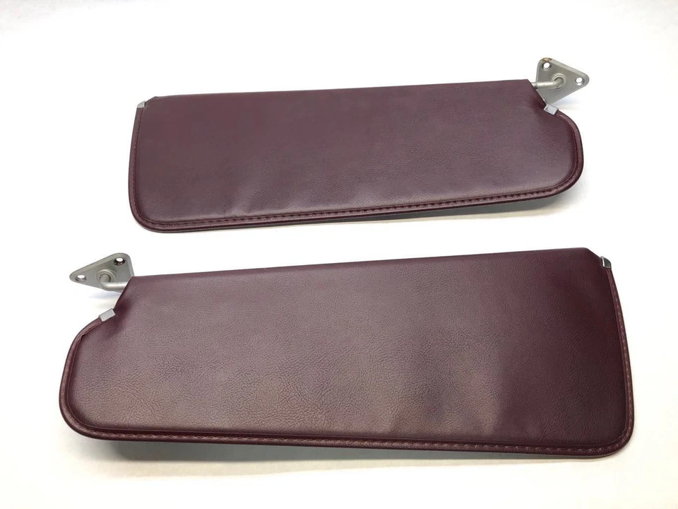 Dodge Ram W150 D150 1981-1993 par de parasoles de vinilo rojo/granate izquierdo y derecho Foto 2 de 4