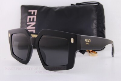 Brand New FENDI Sunglasses FE 40162I 01A Black/Dark Grey For Women