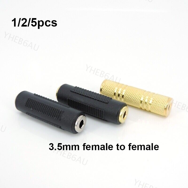 3.5mm Female to Female Jack Stereo Connector Coupler Adapter Audio Extension 9H