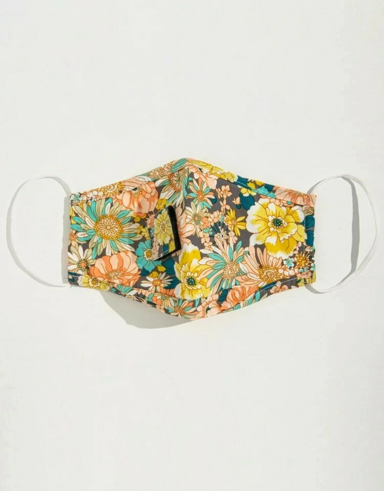 Cubierta facial de 2 piezas con orificio de paja grande lavable reutilizable hecha a mano Foto 4 de 4