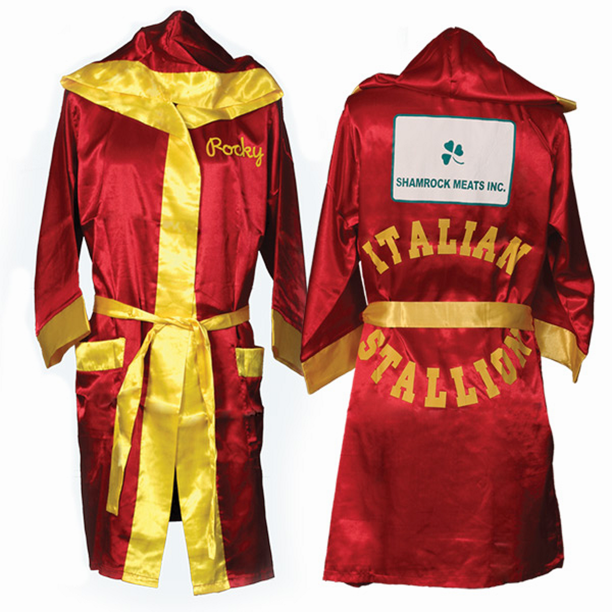 Jogging Rocky Balboa Costumes Mens Satin Robe Rocky Balboa Costume