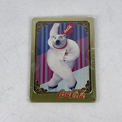 Tazza ceramica orso polare Coca-Cola vintage con carte collezionabili in metallo da collezione - Foto 5 di 9