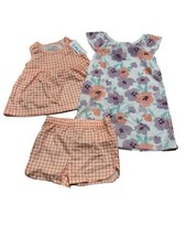 Carter's Just One You Toddler Girls' 3pc Floral Gingham Pajama Set - Pink 5T